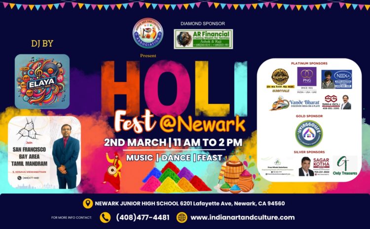  Holi Fest @ Newark – A Colorful Celebration of Music, Dance & Feast!